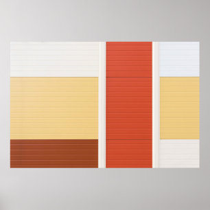 Red and white door poster