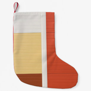Red and white door small christmas stocking
