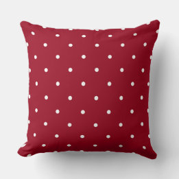 Red and white dots cushion