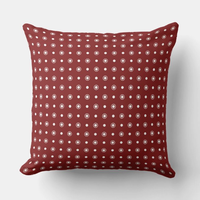 Red and White Dots Cushion (Front)