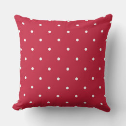 Red and white dots cushion