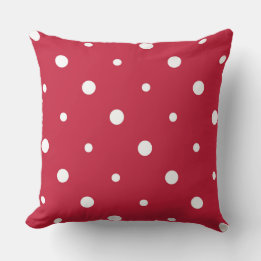 Red and white dots Cushion