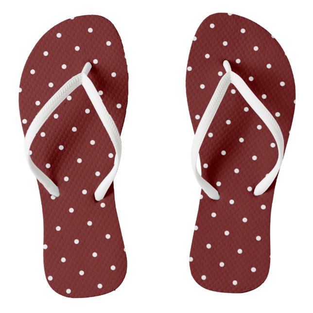 red and white dots flip flops (Footbed)