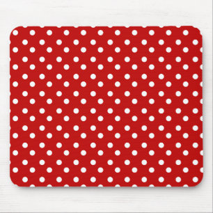 Red and White Dots Mousepad