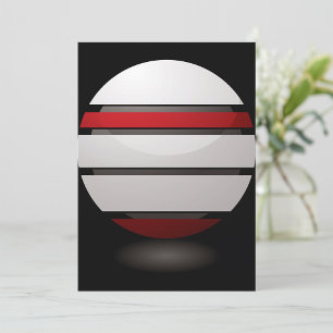 Red And White Droid Icon Invitations