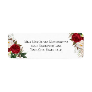 Red and White Elegant Floral Bouquet