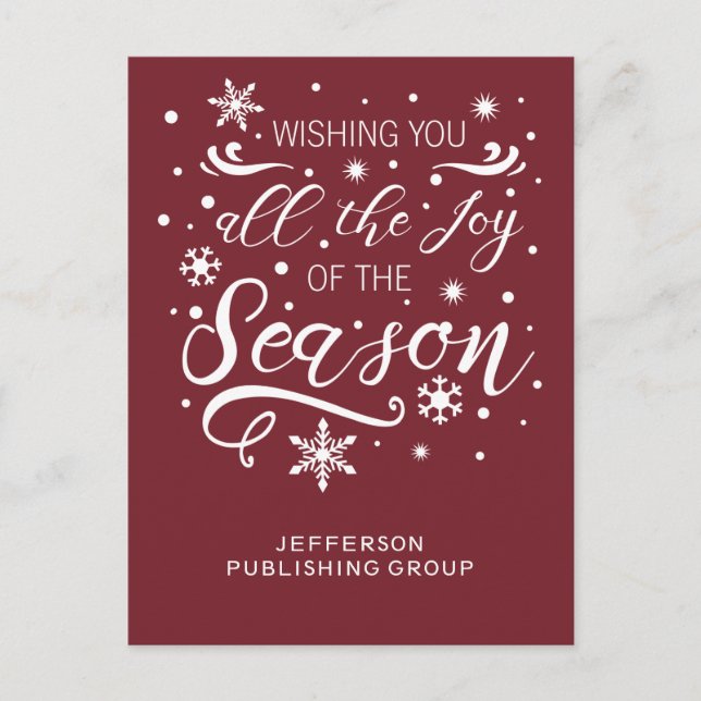 Red and White Elegant Modern Business holiday (Front)