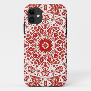 red and white , ethnic  bandanna iPhone 11 case