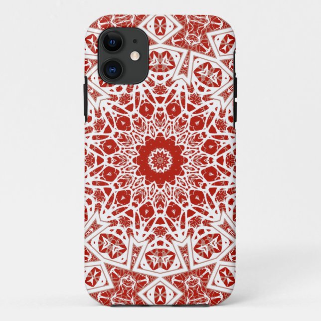 red and white , ethnic  bandanna Case-Mate iPhone case (Back)