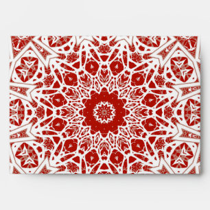 red and white , ethnic bandanna envelope