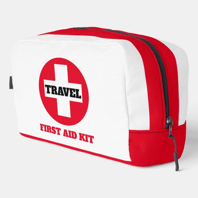 Red and White First Aid Travel Bag (Right Corner)