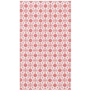 Red and White Floral Damask Style Pattern Tablecloth