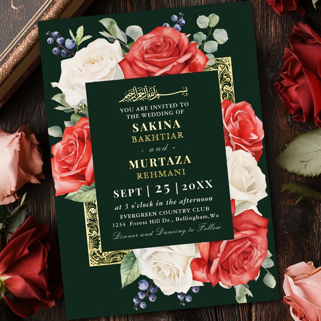 Red and White Floral Green Muslim Wedding (Creator Uploaded)