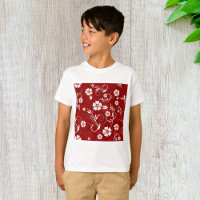 Red and White Floral Pattern