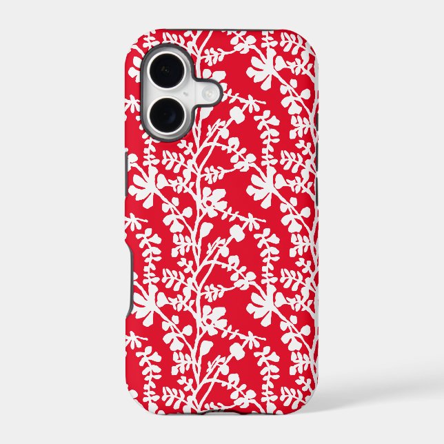 Red And White Floral Repeating Pattern (Back)