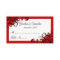 Red and White Floral Wedding Table Place Cards