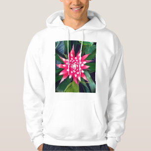 Red and white flower hoodie