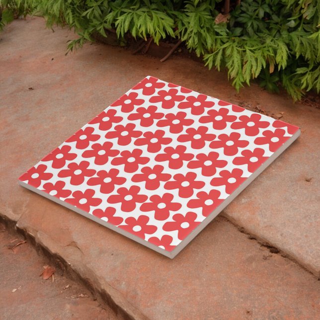 Red and White Flower Y2K Pattern Tile (Creator Uploaded)