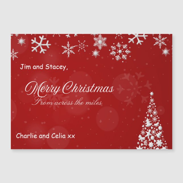 Red and White From Across The Miles Christmas  (Front)