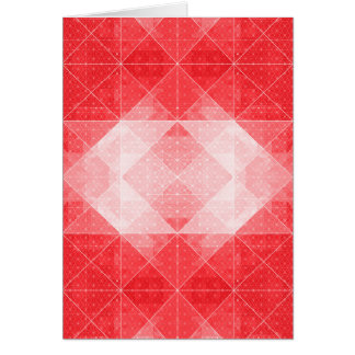 Red and White Geometric Pattern Card