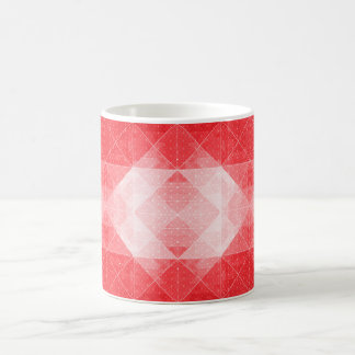 Red and White Geometric Pattern Mug