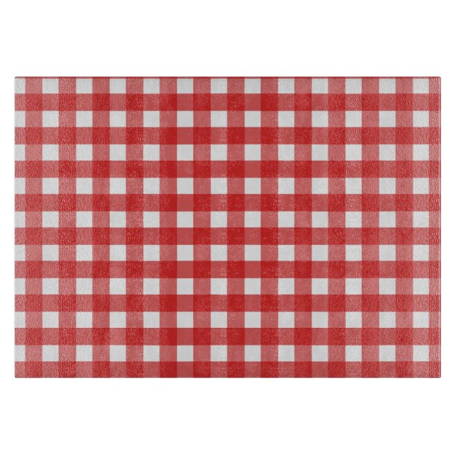 Red and white gingham cutting board (Front)
