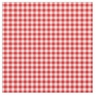 Red and white gingham fabric