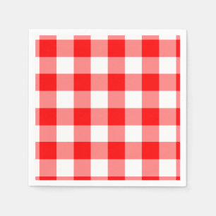 Red and White Gingham Pattern Napkin