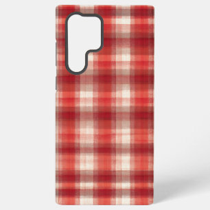 Red and White Gingham Plaid Phone Case