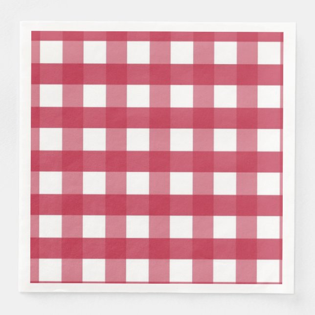 Red and White Gingham Trivet Napkin (Front)