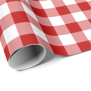 Red and White Gingham Wrapping Paper