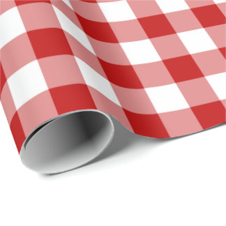 Red and White Gingham Wrapping Paper