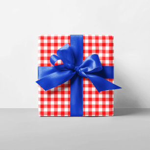 Red and White Gingham Wrapping Paper