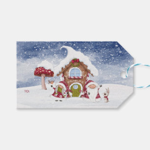 Red and White Gnome for the Holidays Christmas Gift Tags