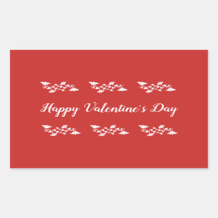 Red and White Happy Valentine's Day Sticker