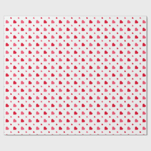 Red and white Heart Valentine’s Day Wrapping Paper