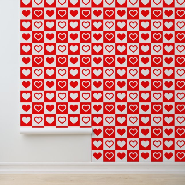 Red and White Hearts Wallpaper (Application)