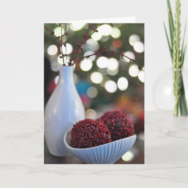 Red and White Holiday Card (Front)