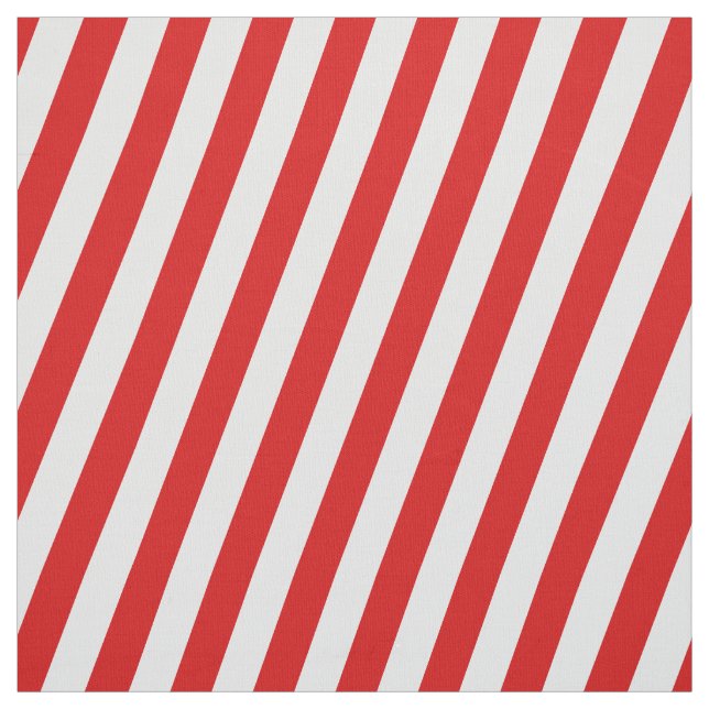 Red and white holiday stripe  fabric (Swatch)