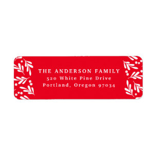 Red and White Holly Berries   Holiday Address