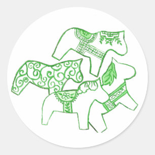 Red and white horse Sticker