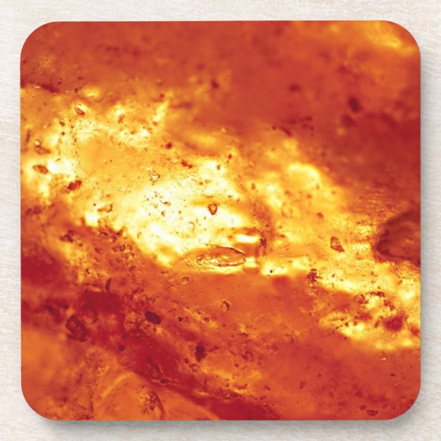 Red and White Hot Lava Coaster (Front)