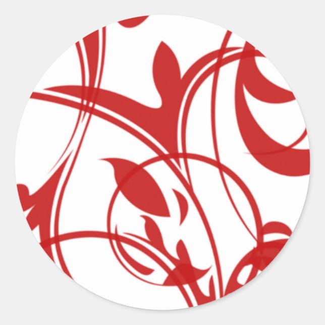 Red And White Invitation Envelope Seals (Front)