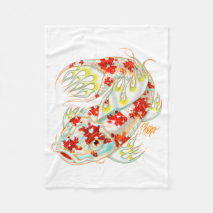 Red and White Koi Blanket