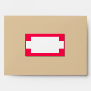 Red and White Label Effect Envelope