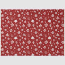 Red and White Large Snowflakes 