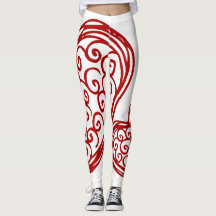 Red and White Leggings