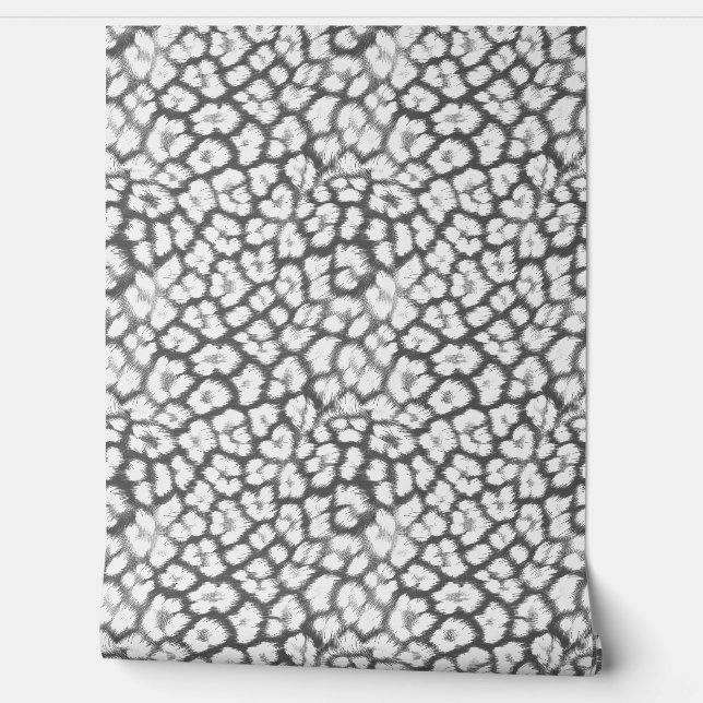 Red and white leopard print  wallpaper (Unrolling)