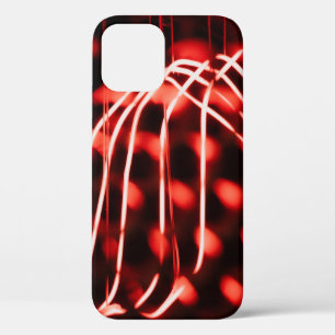 Red and white light bokeh iPhone 12 case