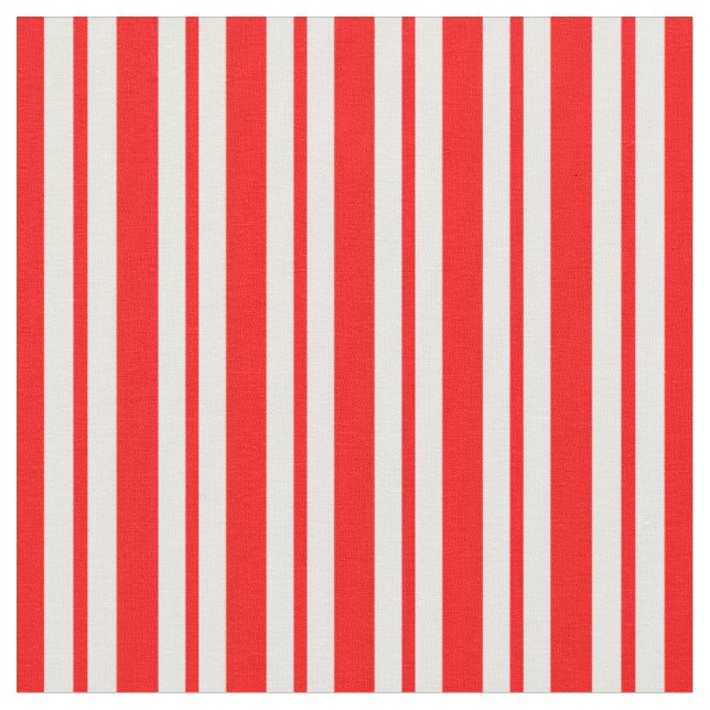 Red and White Lined Pattern Fabric (Close Up)